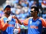 Rishabh Pant and Yuzvendra Chahal during the India - Bangladesh T20 World Cup 2024, warm-up match 