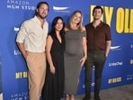 Tom Ackerley, from left, Bronte Payne, Margot Robbie, and Josey McNamara arrive at the premiere of My Old Ass at Tree People on Monday, Sept. 9, 2024, in Beverly Hills, Calif. (Photo by Richard Shotwell/Invision/AP)(Richard Shotwell/Invision/AP)