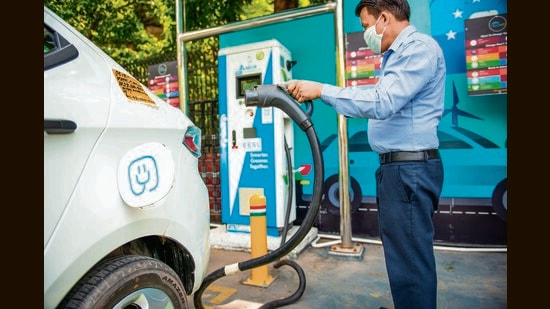 The benefit to climate by EVs in India is conditional. Prima facie, the absence of tailpipe emissions in EVs means reduction in direct vehicular carbon dioxide emissions (Shutterstock)